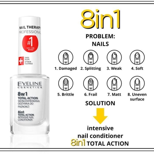 EVELINE Nail Therapy - TOTAL ACTION 8in1 Intensiv Conditioner 12ml