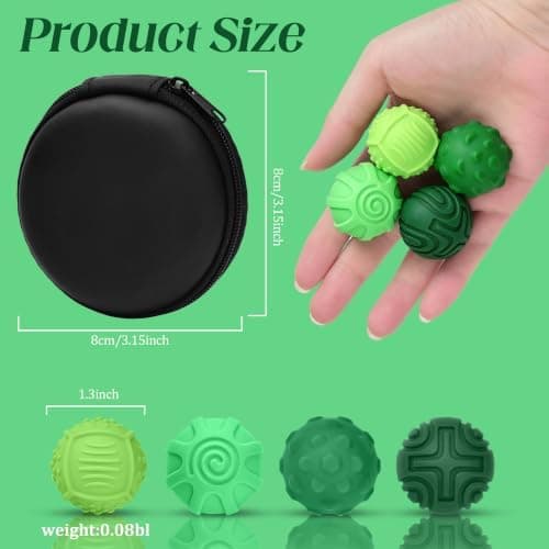 Silikon Fidget Leksaker Presenter för Vuxna Tonåringar 4PCS Magnetiska Bollar Stressleksaker