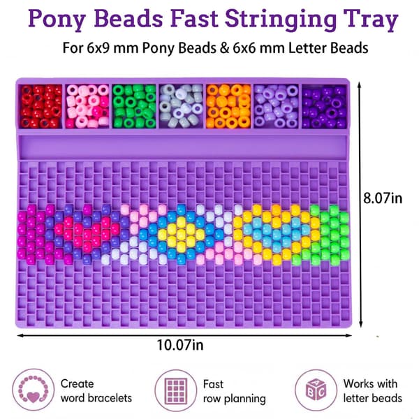 Pony Bead Rask Planleggingsbrett for 6x9mm Pony Perler