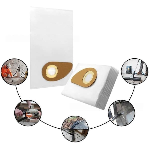 Erstatningsstøvsugerposer til Buddy II 12/18, non-woven materiale, 4-pak tilbehør
