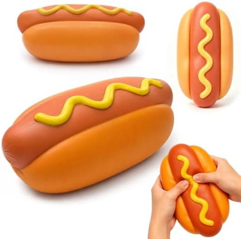 Jumbo Squishy Hot Dog Kolossal Klemmeleke for Angstlindring