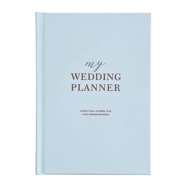 Bryllupsplanlægningsbog og -organizer Den komplette bryllupsplanlægningsjournal for forlovede par A5 hård blå