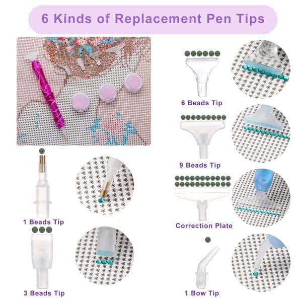 10 stk. harpiksdiamantmalerpen Liming Clay