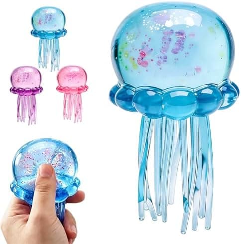 Manet Squishy, Manet Design Kläm Stressboll, Drop Malt Sockerbollar för Ångest Stress, Sensorisk Leksak med en Super Solid Squish för Vuxna Blue