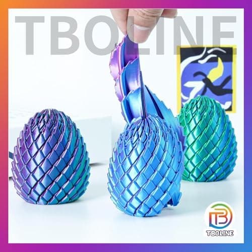 Twisty Fidget Egg, 3D-printet glatt egg-fidget, påskedrageegg, nødvendigheter til påskekurven, stressavlastende skrivebordsfidgetleke for 4 Pcs B