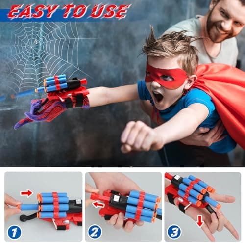 JONEG Web Shooters Legetøj til Børn, Legetøj til Drenge på 3+ år, Fødselsdagsgaver