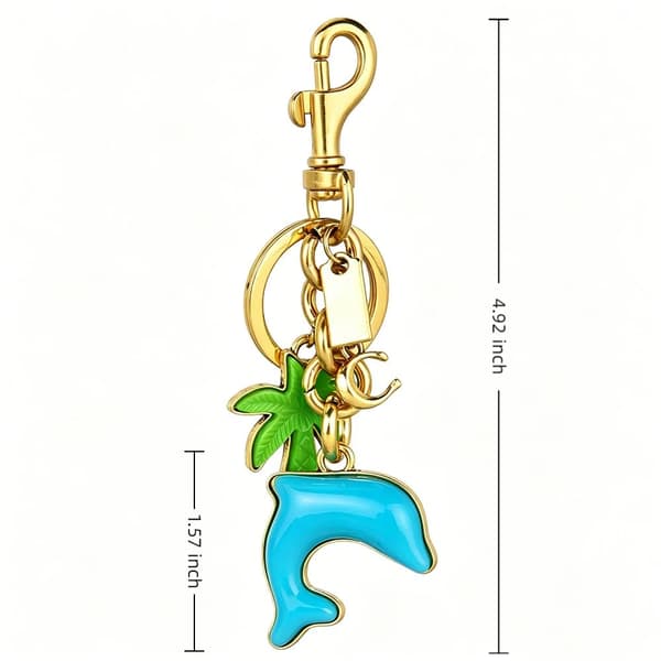 Väskberlocker för handväskor - Söt handväskkedjeberlock - Väskaccessoarer Berlocker för kvinnor Dolphin-gold