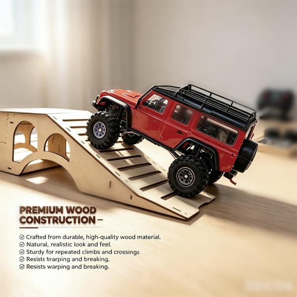 RC Trebro Rampe Modulær Hindringsplattform for 1/18 1/24 RC Crawlere A