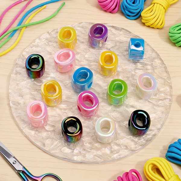 26 st O-bokstavspärlor Stora hål Tjocka bubbelalfabetspärlor Large Letter Beads O