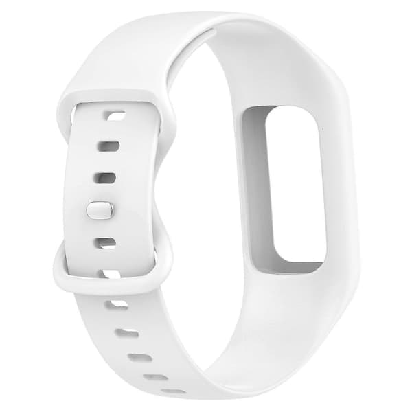 Integreret silikoneurrem til Fitbit Charge 6/5/4/3, urrem med etui 25-26s White
