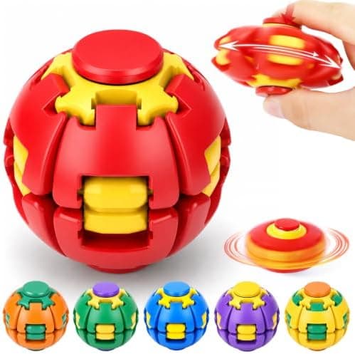 Tryk for at dreje Fidget Spinner HelixCore Spin Stressbold Sensorisk Fidget Legetøj Red