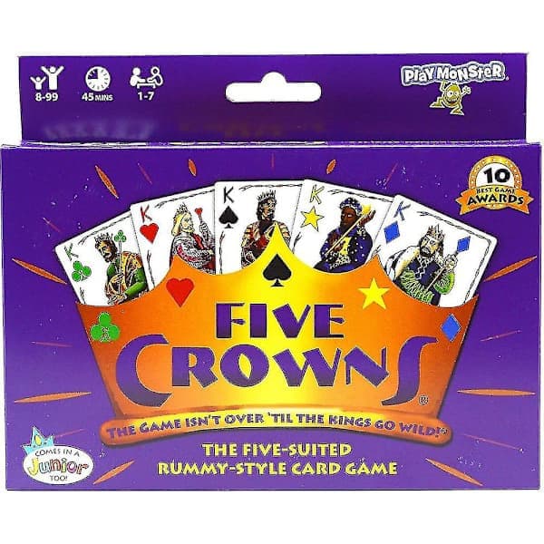 Five Crowns -korttipeli perhekorttipeli - hauskoja pelejä perheilloille lasten kanssa (Hy)