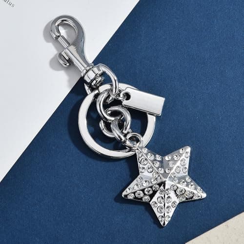 Väskberlock, söta handväskberlocker, väsktillbehörsberlocker, väskkedjor, handväskberlocker Star-Silver