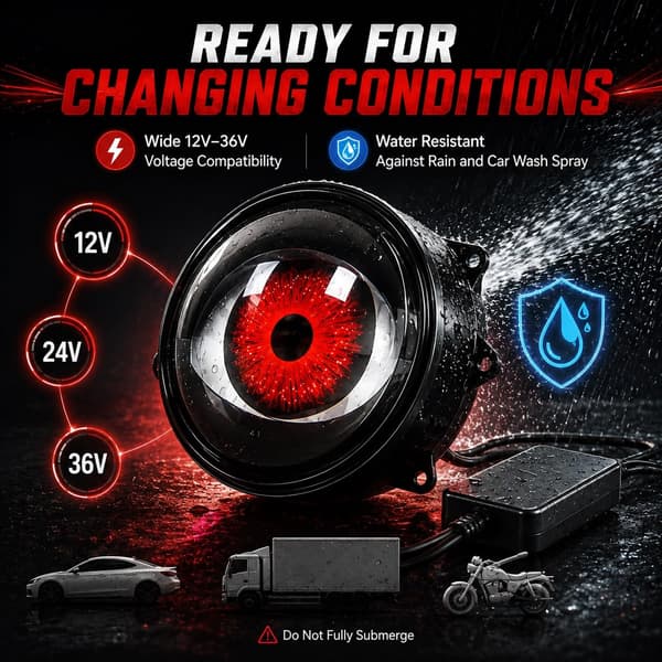 Demon Eye Frontlykter 6 Moduser Universell Fjernkontroll LED Bilsett 1PC