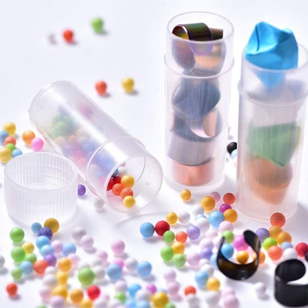 50 st provpåsar Små plastflaskor med lock Förvaring