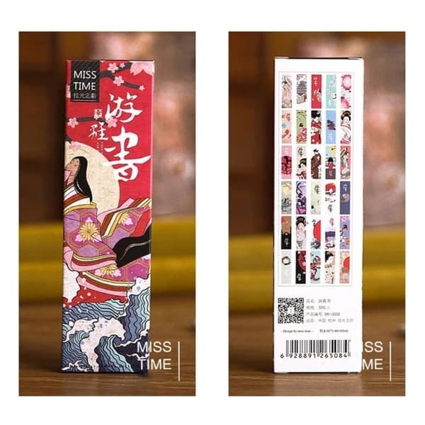 30 ark/pakke papirbokmerker i japansk retrostil