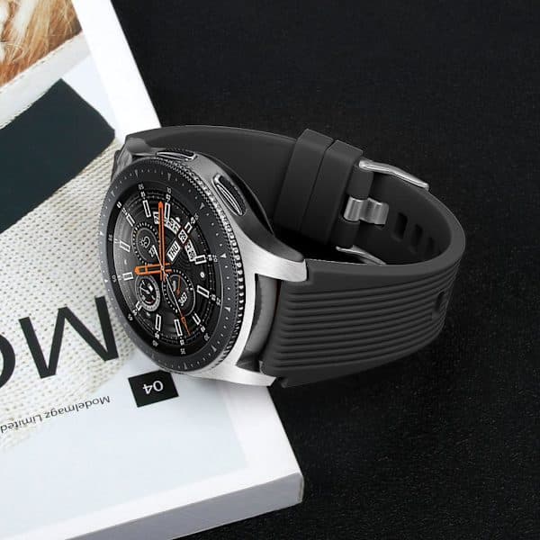 Armbånd Samsung Galaxy Watch 46 mm silikone sort LL
