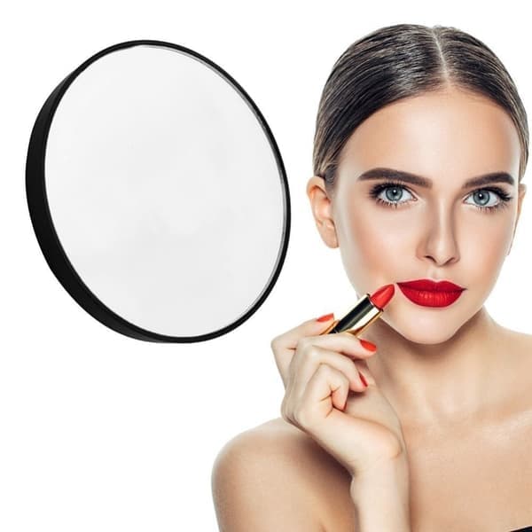 Makeupspejl 10/20/30x Forstørrelsesspejl SORT 10X 10X Sort black 10X-10X