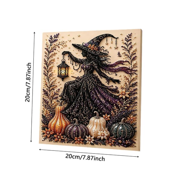 Perle Diamant Kunstsæt til Voksne, Halloween Hekse Diamantmaleri Sæt DIY Kits -01
