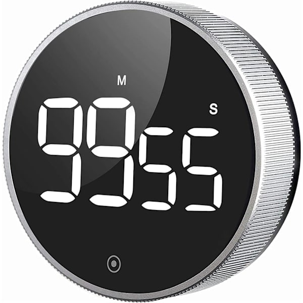 Køkkentimer, magnetisk nedtællingstimer med LED-display