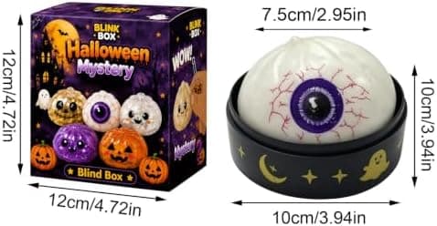 Halloween Spooky Ghost Dumpling Squishies Legetøj, Dumplings Stressbolde til Voksne Fidget Legetøj med Damper, Aflastning Fidget Sensorisk til Helligdage & 17#white