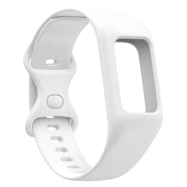 Integreret silikoneurrem til Fitbit Charge 6/5/4/3, urrem med etui 25-26s White