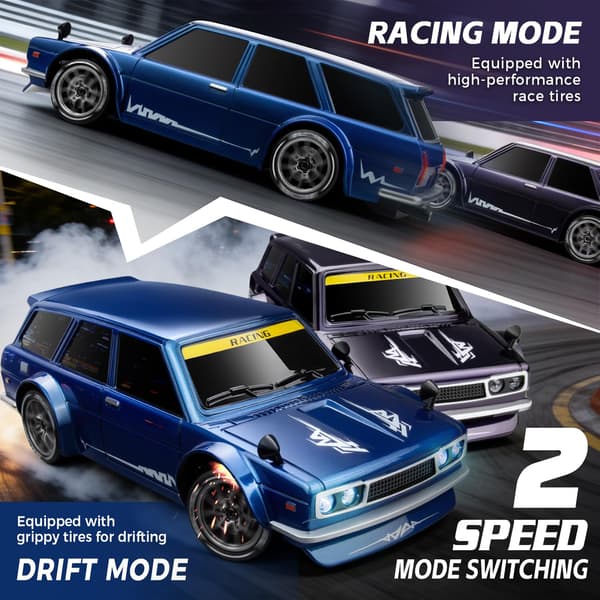RC Driftbil, Blå 1/24 Fjärrstyrd Driftbil för Vuxna och Barn Blue / 1:24 Scale