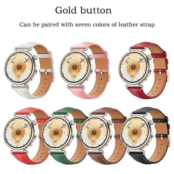 Til Huawei Watch GT 6 41mm blød læderurrem Silver Buckle