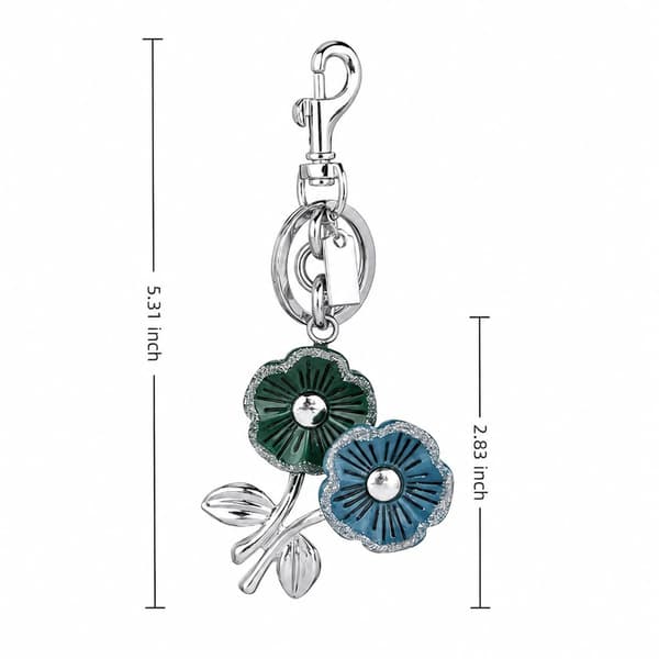 Väskberlocker för handväskor - Söt handväskkedjeberlock - Väskaccessoarer Berlocker för kvinnor 2 Flowers-Silver