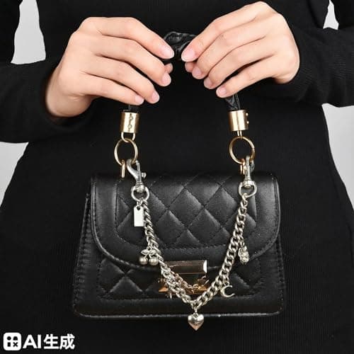 Väskberlocker för handväskor - Söt handväskkedjeberlock - Väskaccessoarer Berlocker för kvinnor Heart Chain-silver