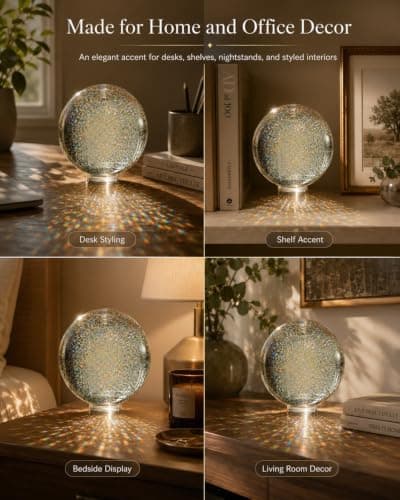 Holografisk Refraktion Kunstkugle Premium Optisk Glas Lys Prisme Indretning 2pcs
