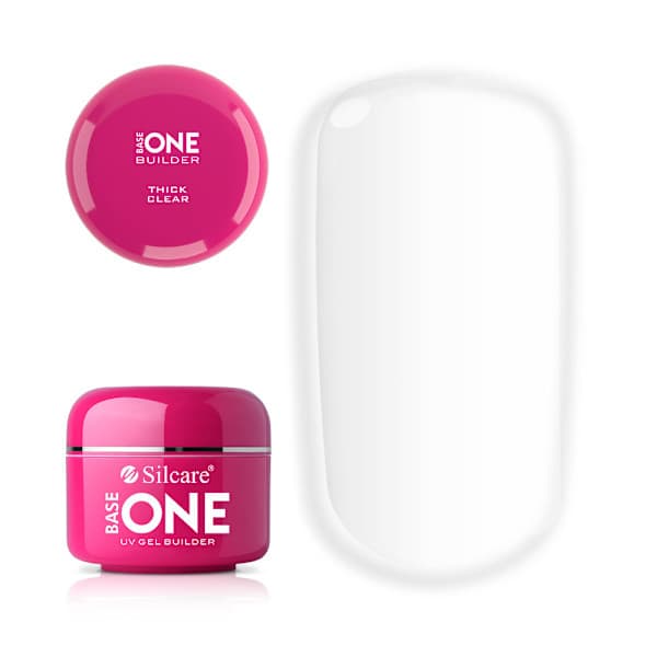 Base one - Builder - Tjock Klar 30g UV-gel - Silcare Transparent