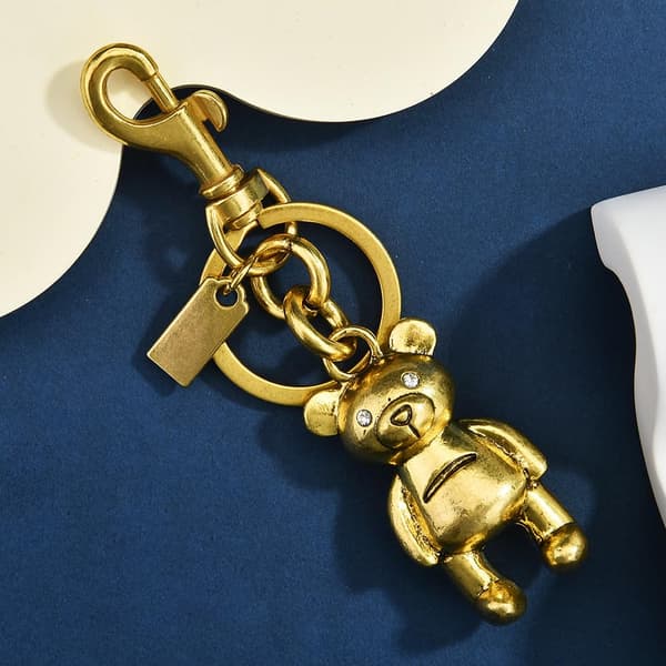Väskberlock, söta handväskberlocker, väsktillbehörsberlocker, väskkedjor, handväskberlocker Bear-gold