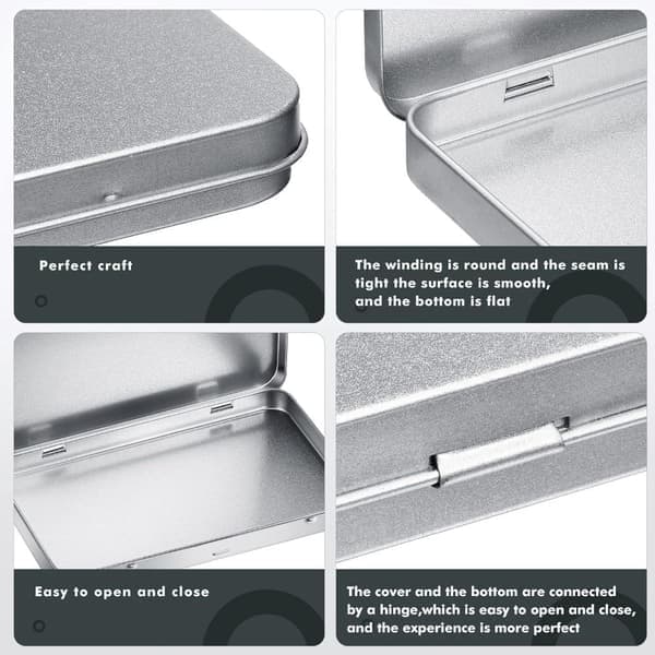 2 st rektangulär förvaringslåda i metall, förvaringslåda i järn 2 st 2 pcs 2 pcs