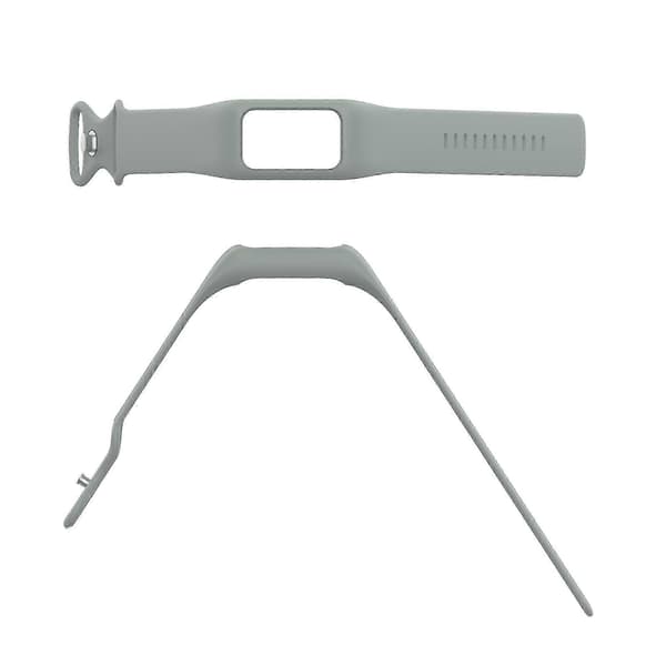 Integreret silikoneurrem til Fitbit Charge 6/5/4/3, urrem med etui 25-26s Grey