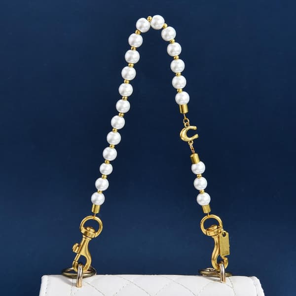 Väskberlocker för handväskor - Söt handväskkedjeberlock - Väskaccessoarer Berlocker för kvinnor Pearl-gold