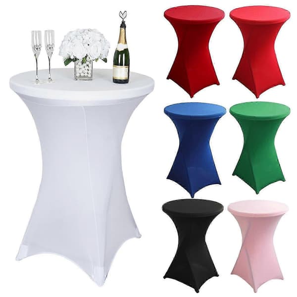 Cocktailbordsöverdrag Enfärgad Design Högelastisk Oljetät Universell Passform Enkel Installation L Red