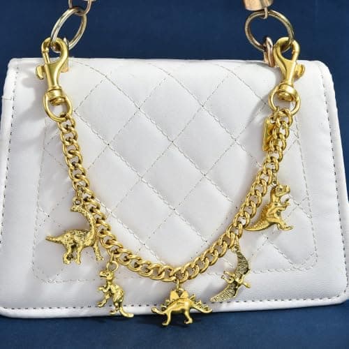 Väskberlocker för handväskor - Söt handväskkedjeberlock - Väskaccessoarer Berlocker för kvinnor Dinosaur Chain - Gold