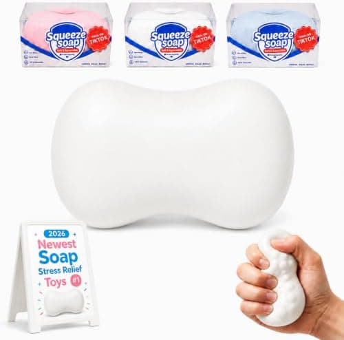 Sprød sæbe Squishy Asmr perlefyldt, Sprøde sæbe Squishies Soap White