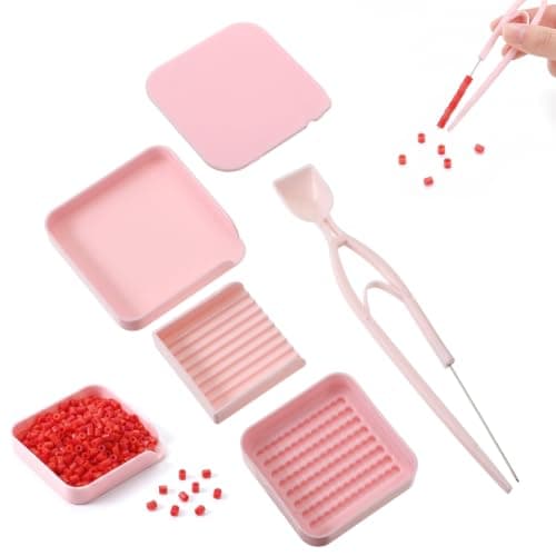 Pärlplattor Verktygssats, 2,6 mm Pärlplattor Plockbrickssats, Rosa