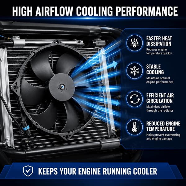 Radiator Køleventilator UTV ATV til Can-Am Commander 800 2011-2020, Erstat VA75-A101-90A 2413007 Elektrisk Køleventilator Samling 12V Høj Luftstrøm