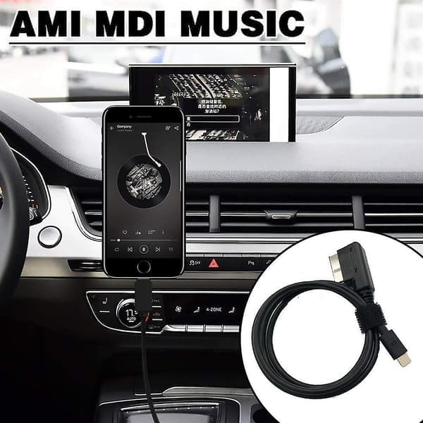 Ami Mdi Musik + Opladning Aux Adapterkabel Til Iphone Til Bil