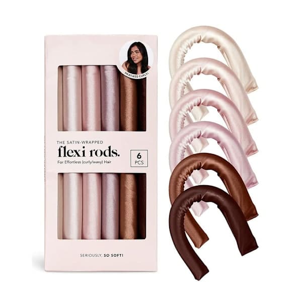 6-pack Värmefria Hårrullar Flexi Rods 6 Färger