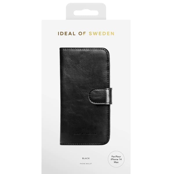 Swedish Ideal Lommebok + Magnetisk iPhone 14 Pro Max Deksel / Svart