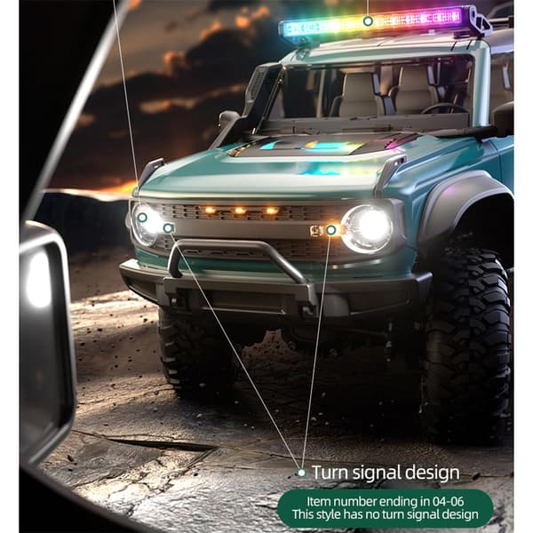 1/16 RC Crawler, 4WD Fuld Proportional Rock Crawler LED Lys Blå Blue