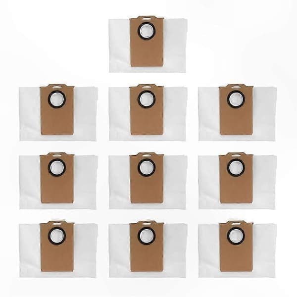 Støvpose til Dreame Mova E20 Plus, Proscenic Q8 Max, Trouver E20 Pro Plus, Honor Choice R3 Plus Støvsuger Hvid, Størrelse 10 STK 10PCS