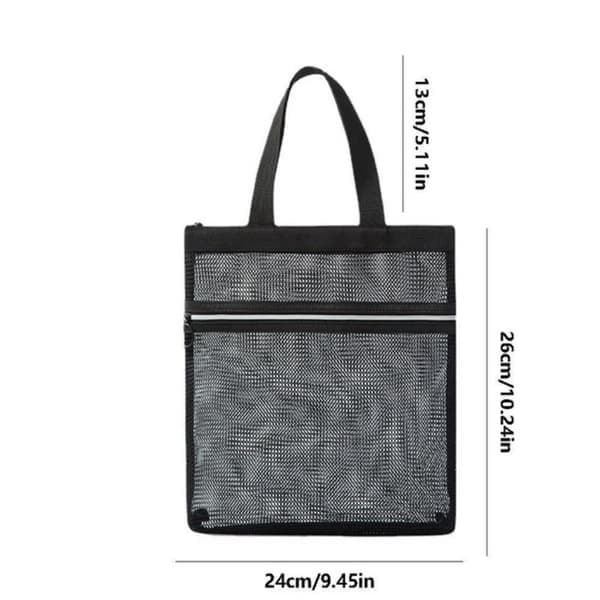 Toalettmappe i netting, svart Black