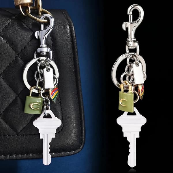 Väskberlock, söta handväskberlocker, väsktillbehörsberlocker, väskkedjor, handväskberlocker White Key