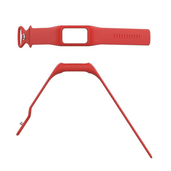 Integreret silikoneurrem til Fitbit Charge 6/5/4/3, urrem med etui 25-26s Red