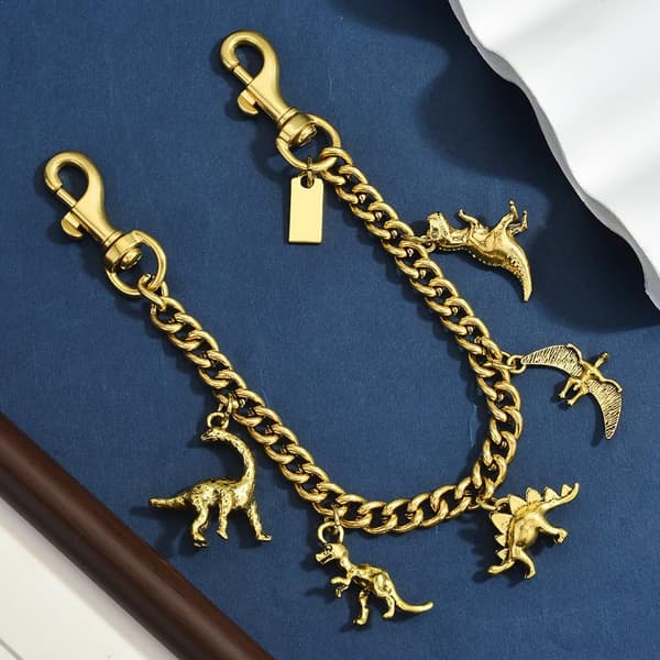 Väskberlocker för handväskor - Söt handväskkedjeberlock - Väskaccessoarer Berlocker för kvinnor Dinosaur Chain - Gold